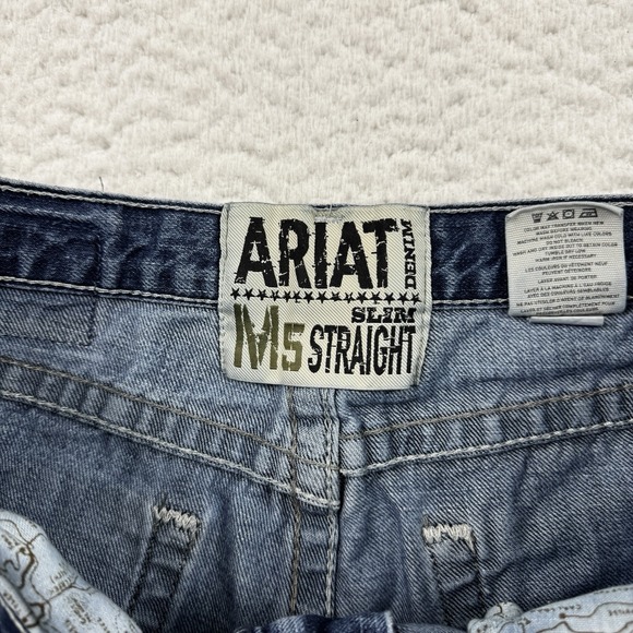 Ariat Jeans Men's 31x30* Blue M5 Slim Straight Workwear Dark Wash Mid Rise - Picture 3 of 11